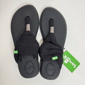 Sanuk Yoga Sling 2 Sandals, Black, size 7 - New
